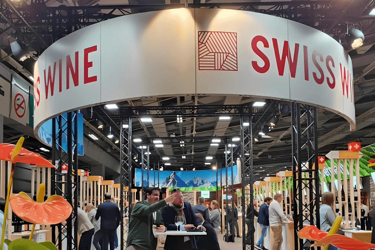 Swiss Wine pavillion at Wine Paris 2025.