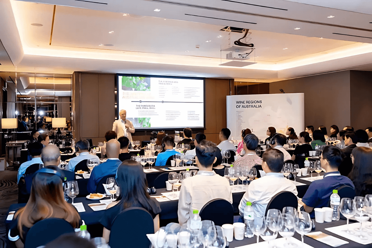 Participants at an Australian Wines masterclass in Ho Chi Minh City
