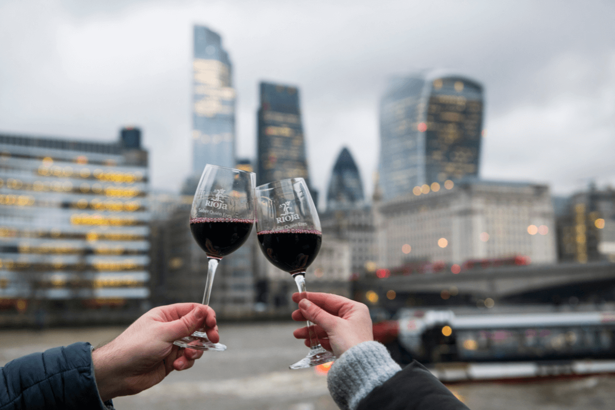 Toasting Red Wine In London